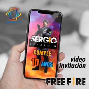 Free Fire - Video Game - Invitación Cumpleaños - Video/Animada/Digital