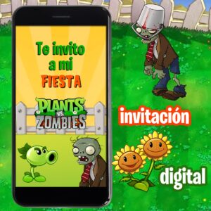 Plantas vs Zombies - Invitación Cumpleaños - Video/Animada/Digital