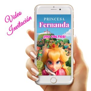 La Princesa Peach (Película) - Invitación Cumpleaños - Video/Animada/Digital