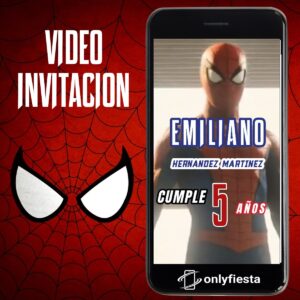 Spider Man - Hombre Araña - Invitación Cumpleaños - Video/Animada/Digital